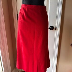Elegant Women’s Pendleton 100% virgin wool Red Pencil Skirt